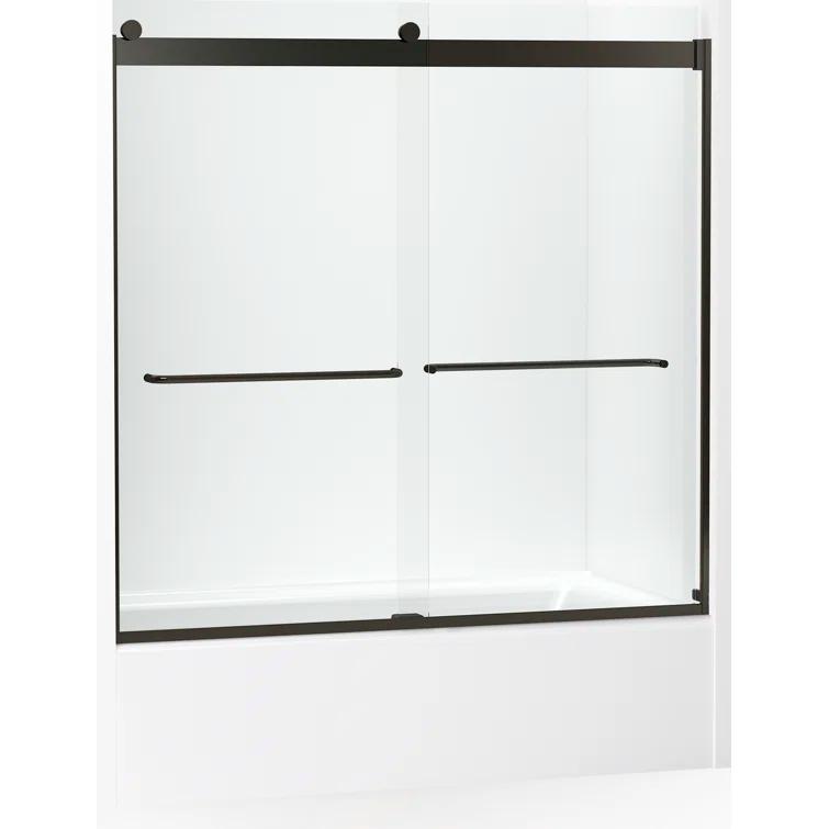 Levity 59.63" x 59.75" Bypass Bath Door with CleanCoat® Technology