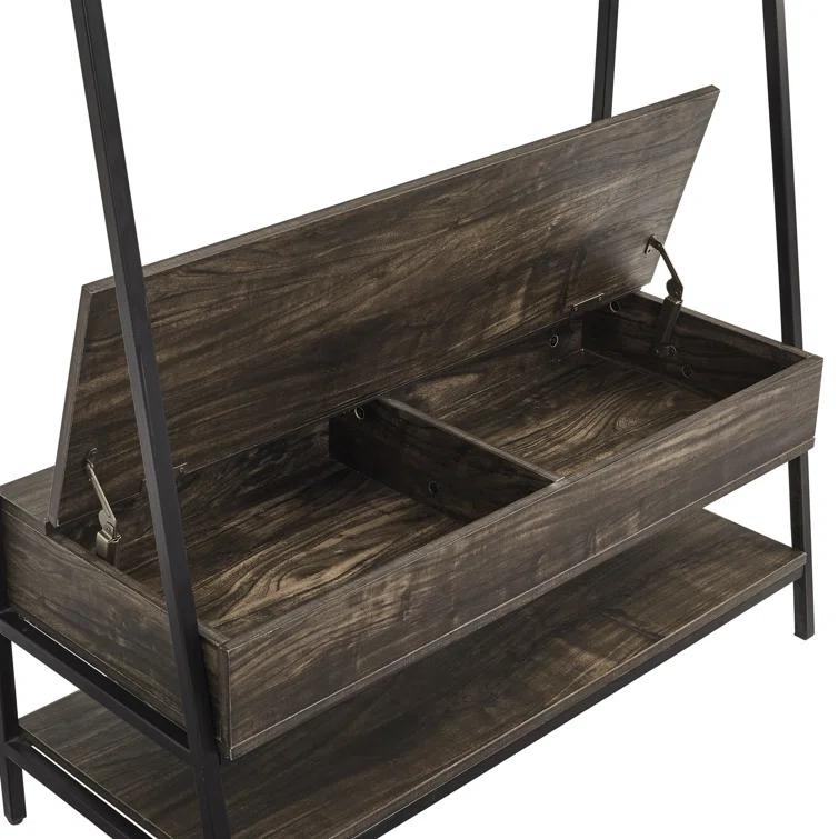 Houchens Hall Tree 40'' Wide with Bench and Shoe Storage