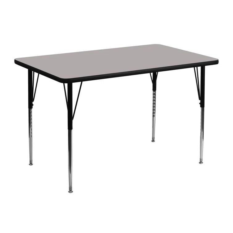 Goddard 24''W x 48''L Rectangular HP Laminate Activity Table - Adjustable Legs