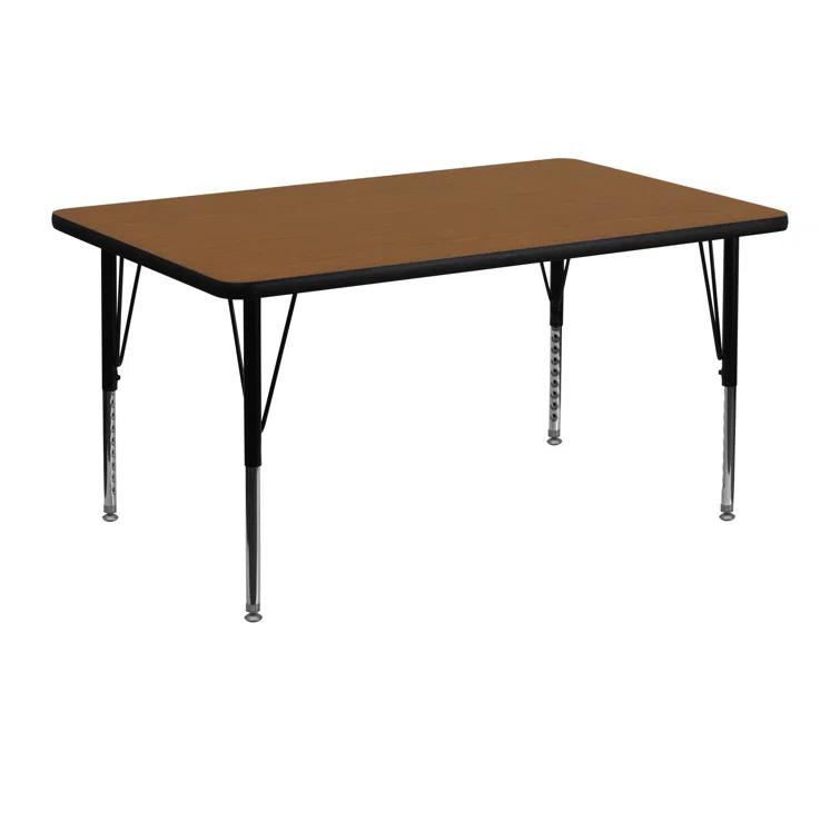 Goddard 24''W x 48''L Rectangular HP Laminate Activity Table - Adjustable Legs