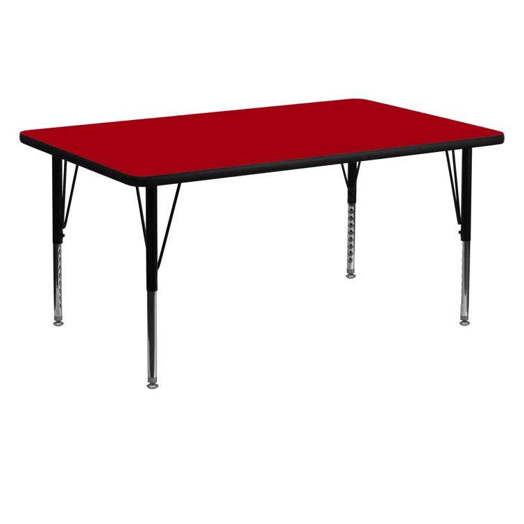 Goddard 24''W x 48''L Rectangular HP Laminate Activity Table - Adjustable Legs