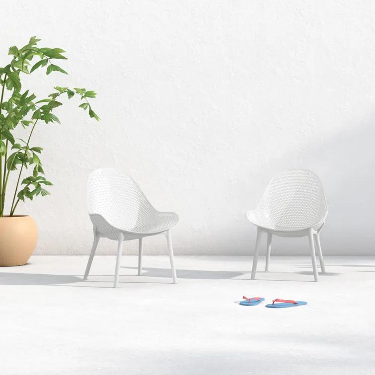 Farrah Outdoor Armless Lounge Chair