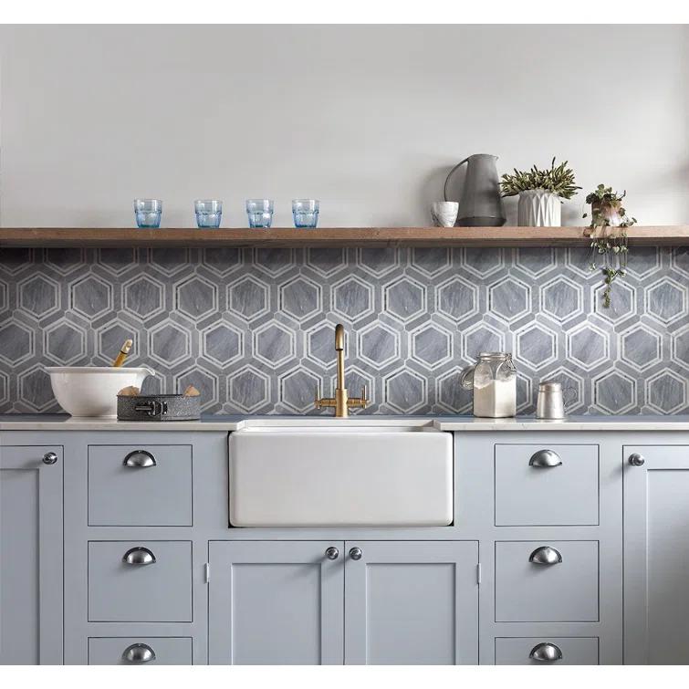 Marble Honeycomb Mosaic Wall & Floor Tile