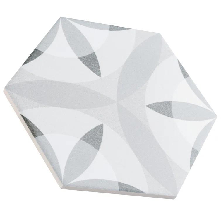 Hexatile 7"x 8" Porcelain Moroccan Wall & Floor Tile