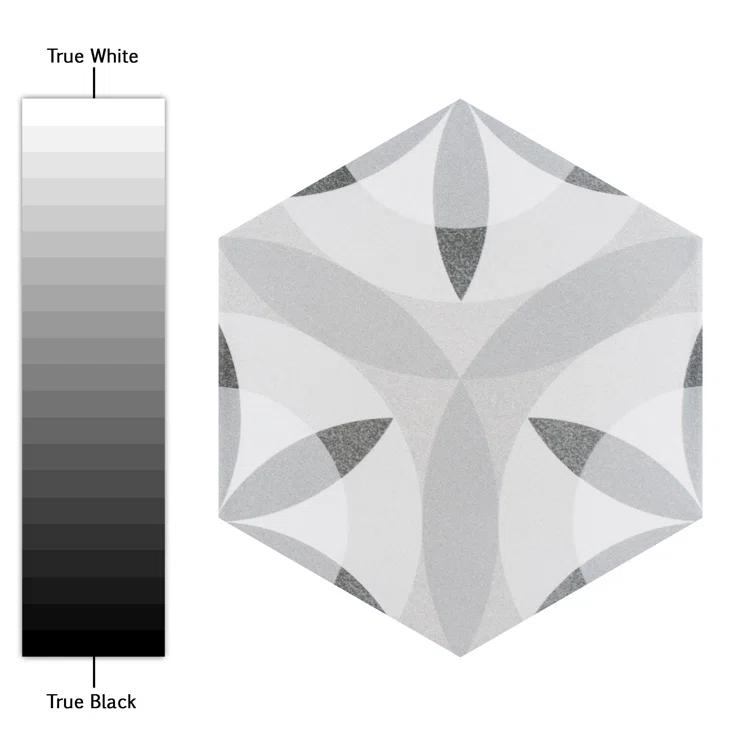 Hexatile 7"x 8" Porcelain Moroccan Wall & Floor Tile