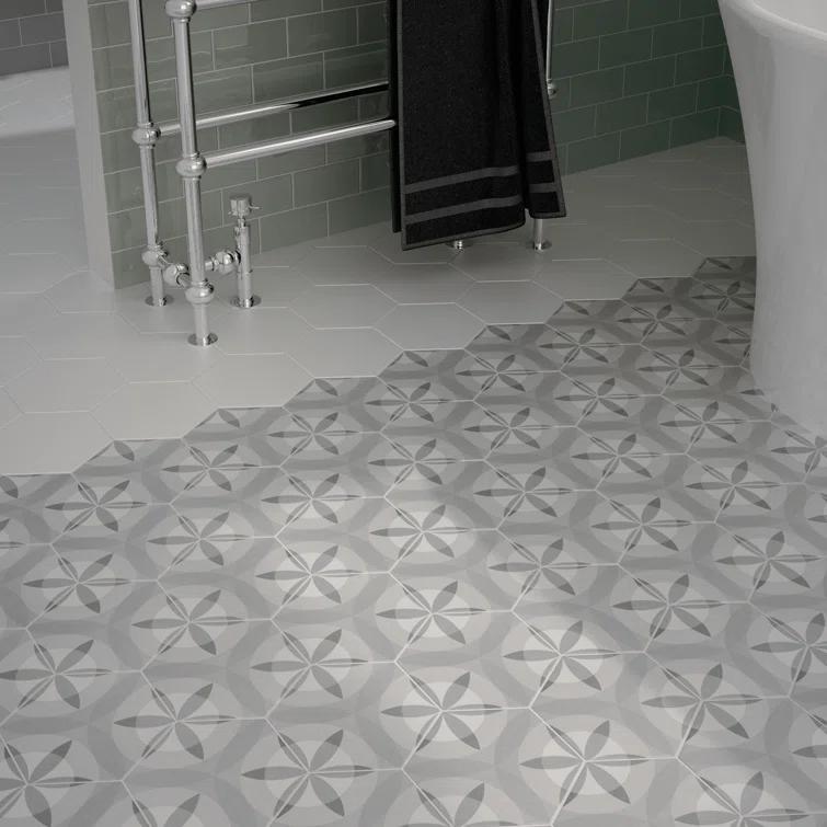 Hexatile 7"x 8" Porcelain Moroccan Wall & Floor Tile