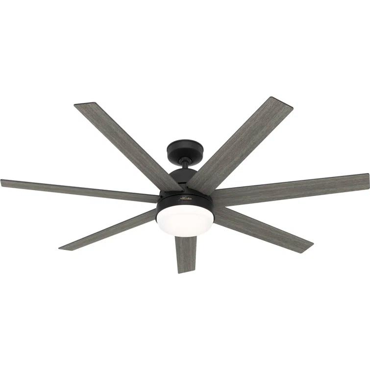60" Phenomenon 7 - Blade Smart Standard Ceiling Fan with Wall Control and Light Kit Included