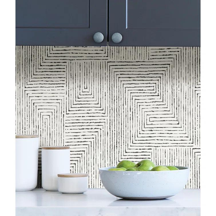 Ink Modern Peel & Stick Geometric Wallpaper