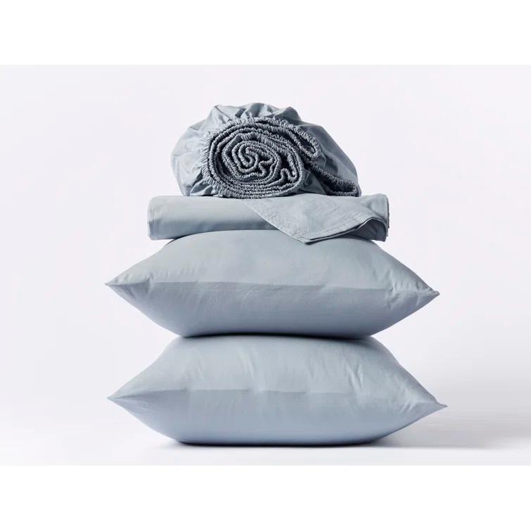 Organic Crinkled Percale Sheet Set