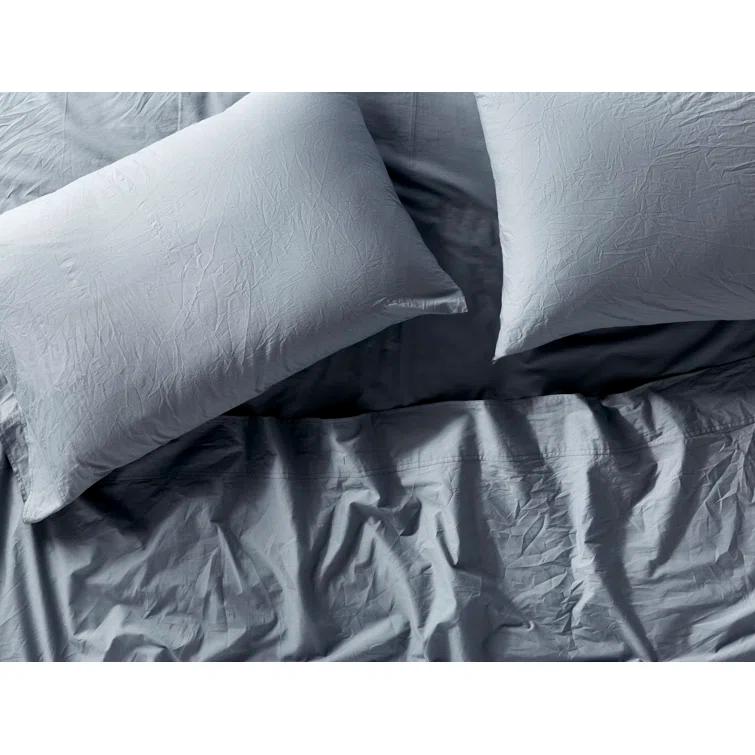 Organic Crinkled Percale Sheet Set
