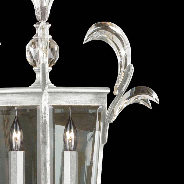 Beveled 3 - Light Lantern Square / Rectangle Chandelier