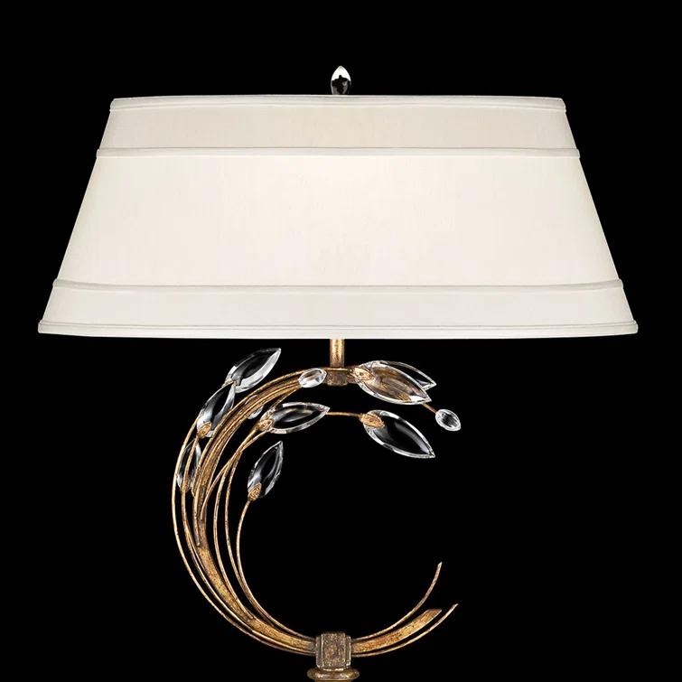 Fine Art Handcrafted Lighting Crystal Laurel Table Lamp