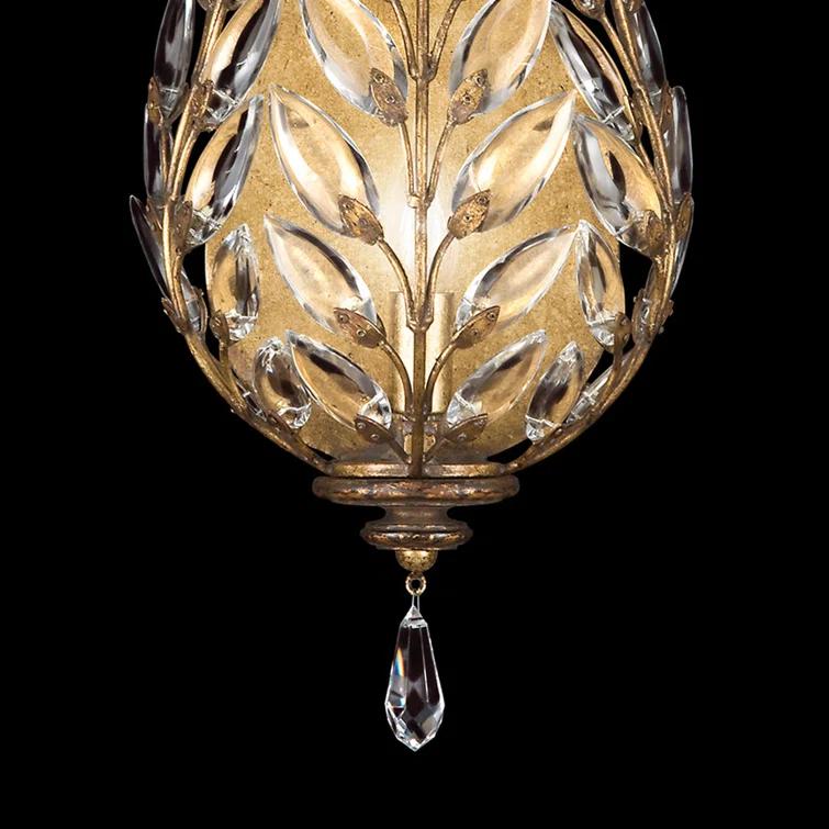 Crystal Laurel Flush Mounted Sconce