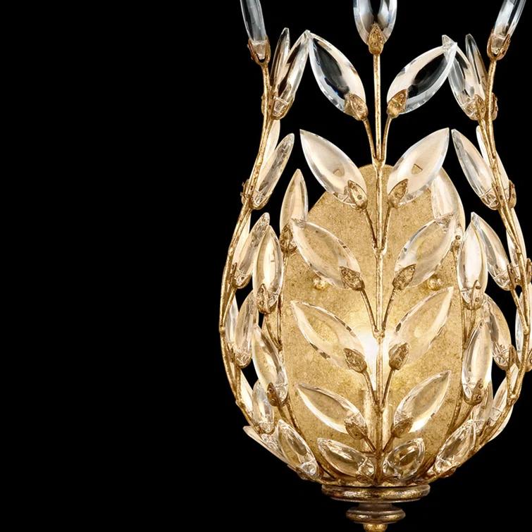 Crystal Laurel Flush Mounted Sconce
