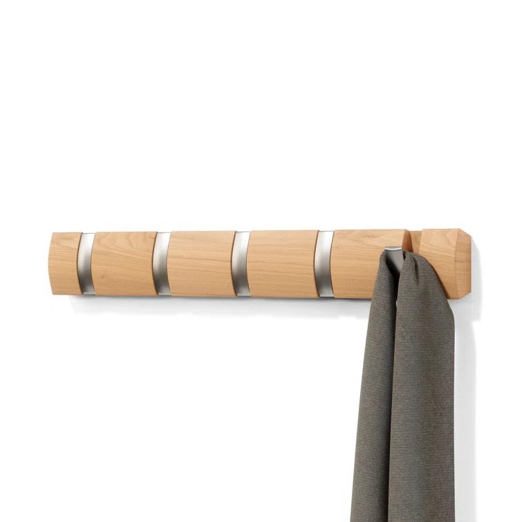 Flip 5 - Hook Solid Wood Coat Rack