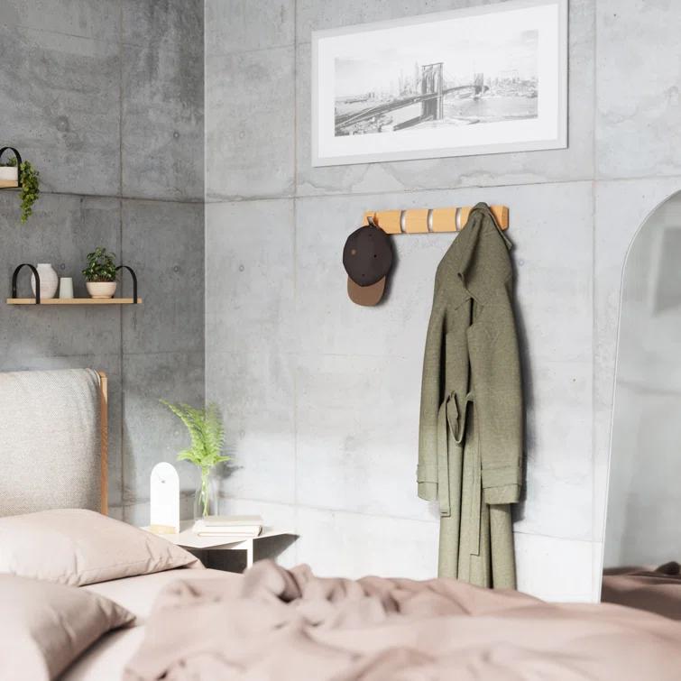 Flip 5 - Hook Solid Wood Coat Rack