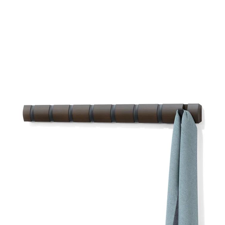Umbra Flip Solid Wood Wall 8 - Hook Wall Mounted Coat Rack