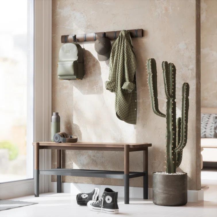 Umbra Flip Solid Wood Wall 8 - Hook Wall Mounted Coat Rack