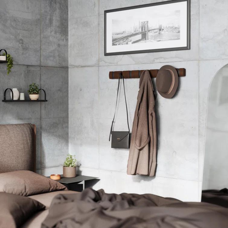 Umbra Flip Solid Wood Wall 8 - Hook Wall Mounted Coat Rack
