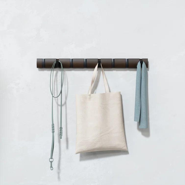 Umbra Flip Solid Wood Wall 8 - Hook Wall Mounted Coat Rack