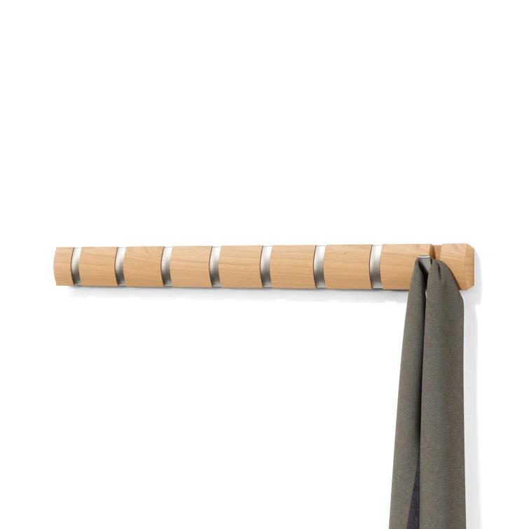 Flip 8 - Hook Solid Wood Coat Rack