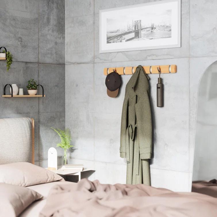 Flip 8 - Hook Solid Wood Coat Rack