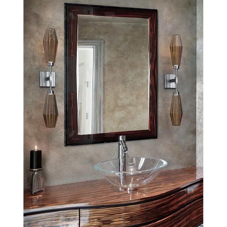Aalto Double Bronze Shade LED Wall Sconce in Metallic Beige Silver