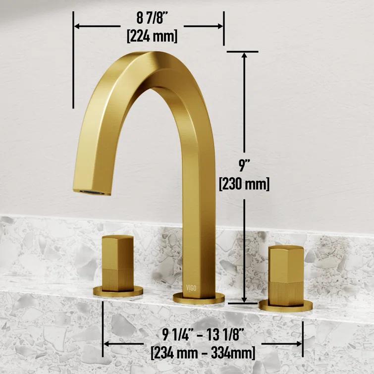 Hart 9" H Two Handle Widespread Bathroom Faucet