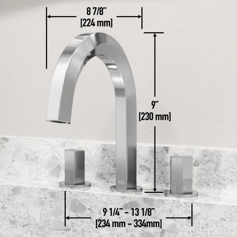 Hart 9" H Two Handle Widespread Bathroom Faucet