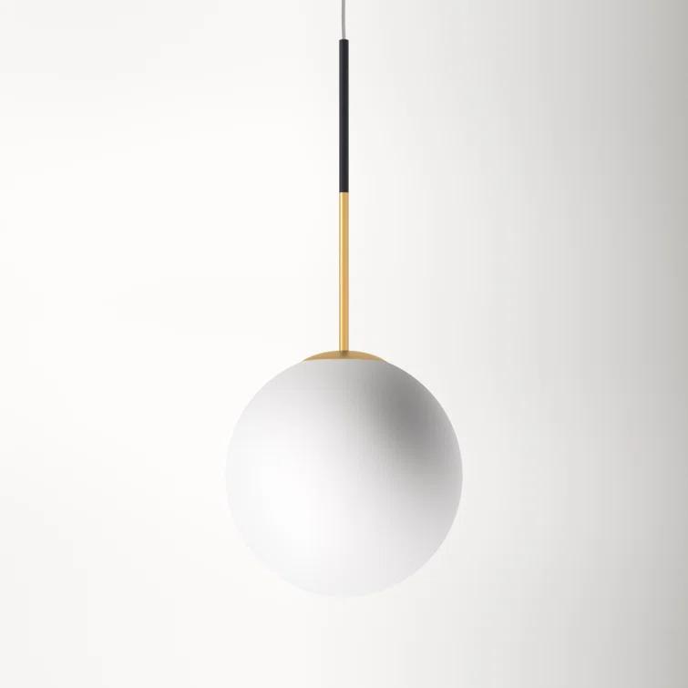 Drake Single Light Glass Steel Dimmable Pendant