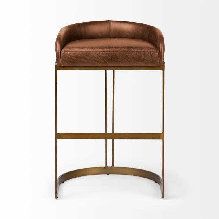 Bradley Genuine Leather Bar & Counter Stool