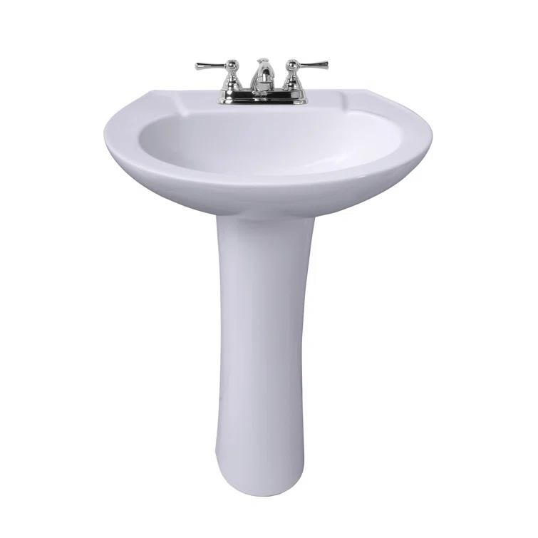 Barclay 14.75'' White Vitreous China Oval Bathroom Sink with Overflow