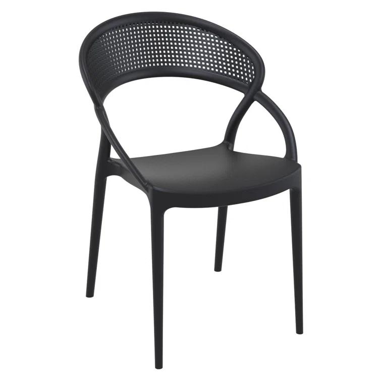 Compamia Sky 32" Square Patio Bistro Table in Dark Gray