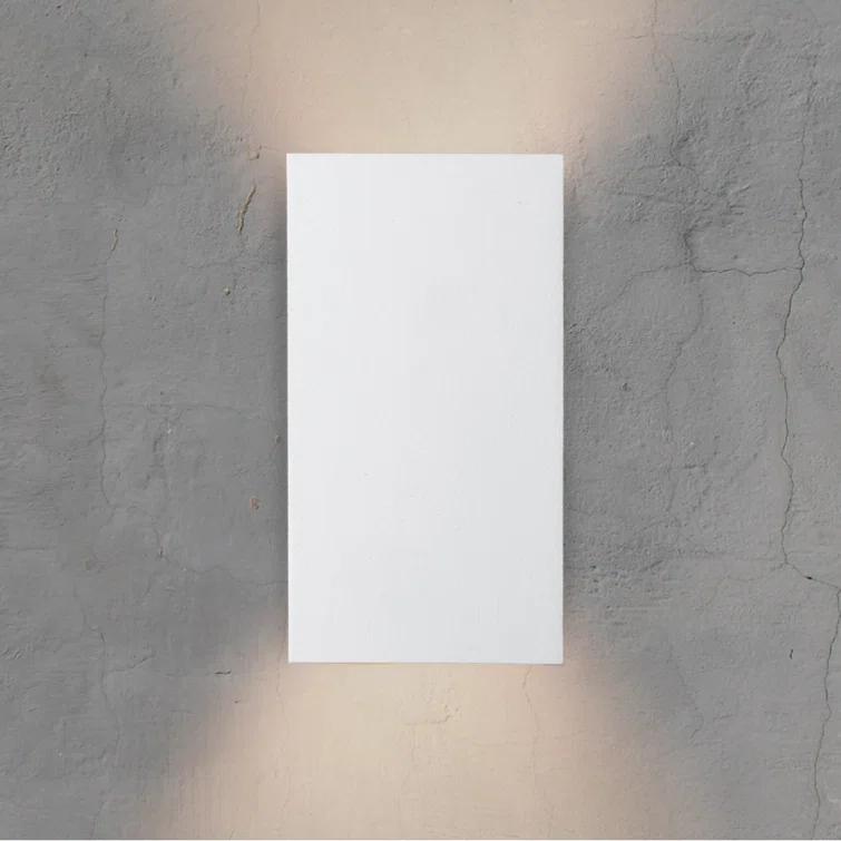 Darcia Angled Plane Narrow LED Wall Sconce - Textured White