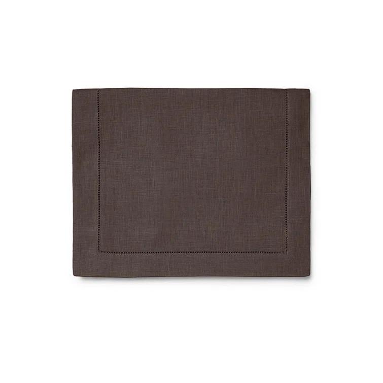 Pewter Linen Table Runner with Hand Hemstitching, 15" x 72"