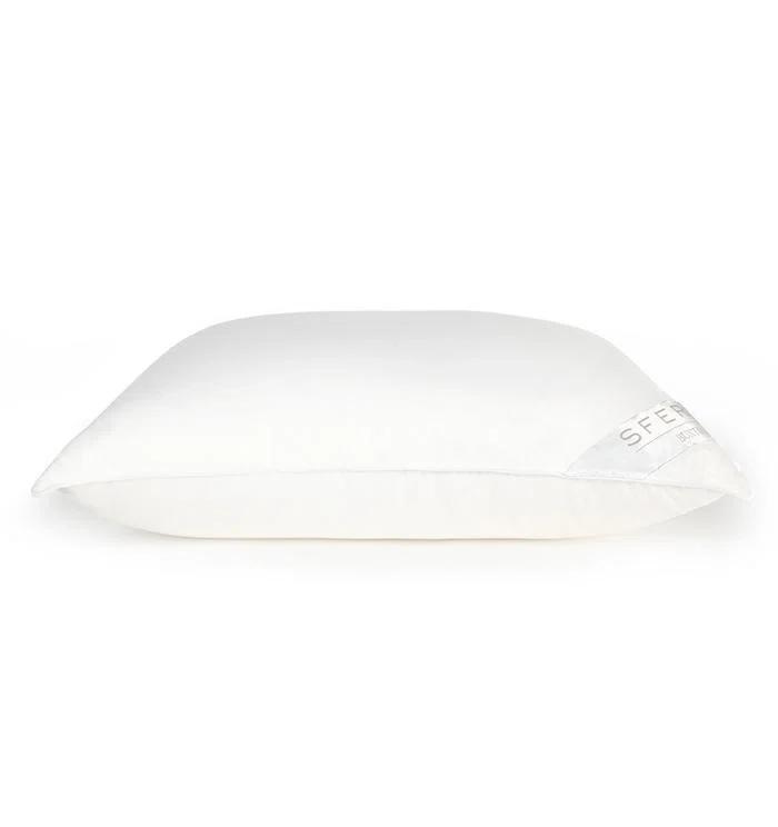 European White Goose Down Pillow with Cotton Ticking