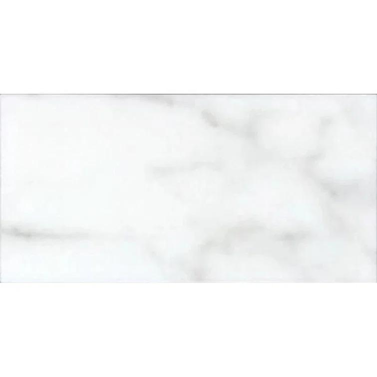 3" x 6" Marble Look Subway Wall & Floor Tile