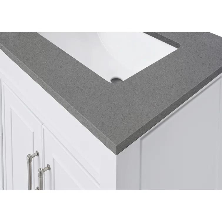 37'' Quartz Single Bathroom Vanity Top with Sink
