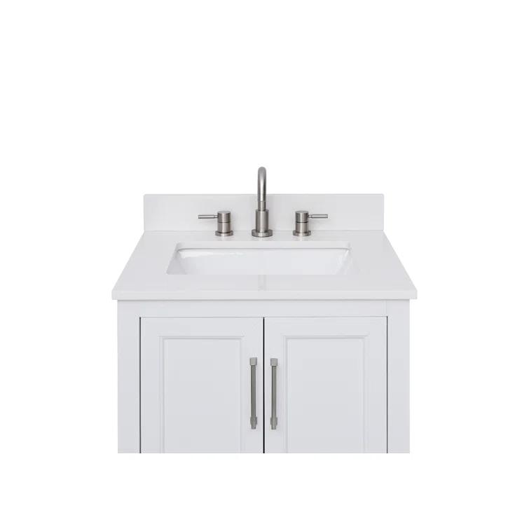 25'' Quartz Single Bathroom Vanity Top with Sink