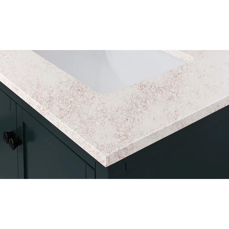 61'' Quartz Double Bathroom Vanity Top with Sink