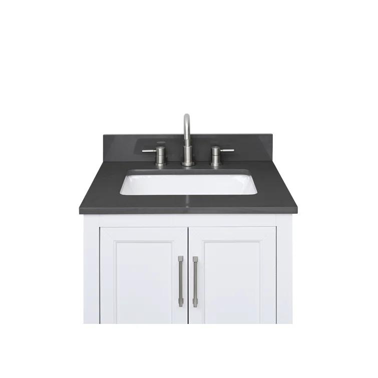 25'' Quartz Single Bathroom Vanity Top with Sink