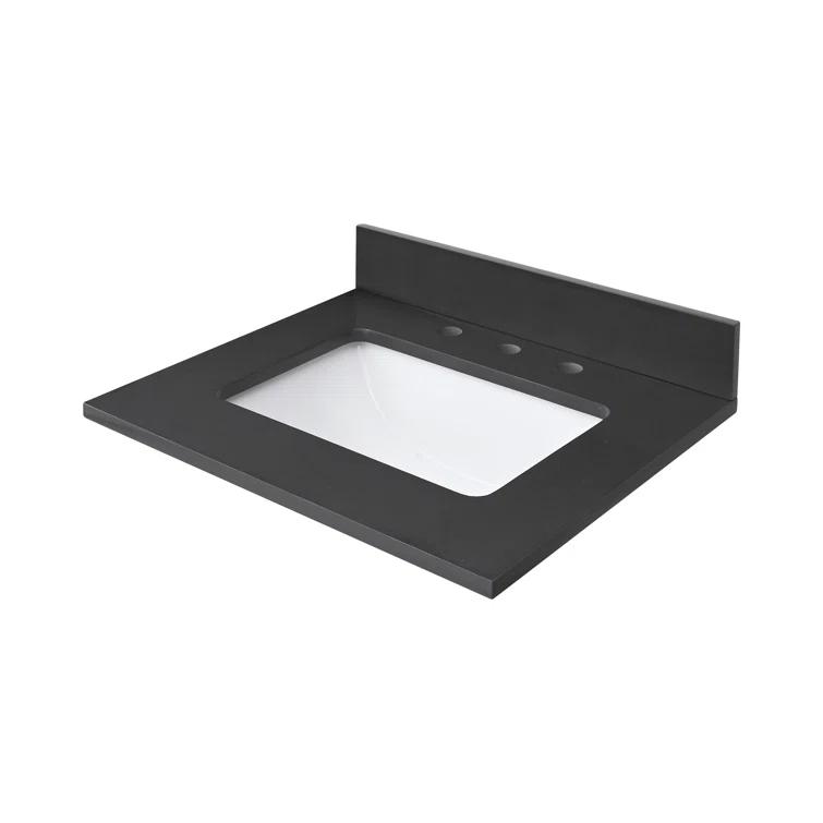 25'' Quartz Single Bathroom Vanity Top with Sink