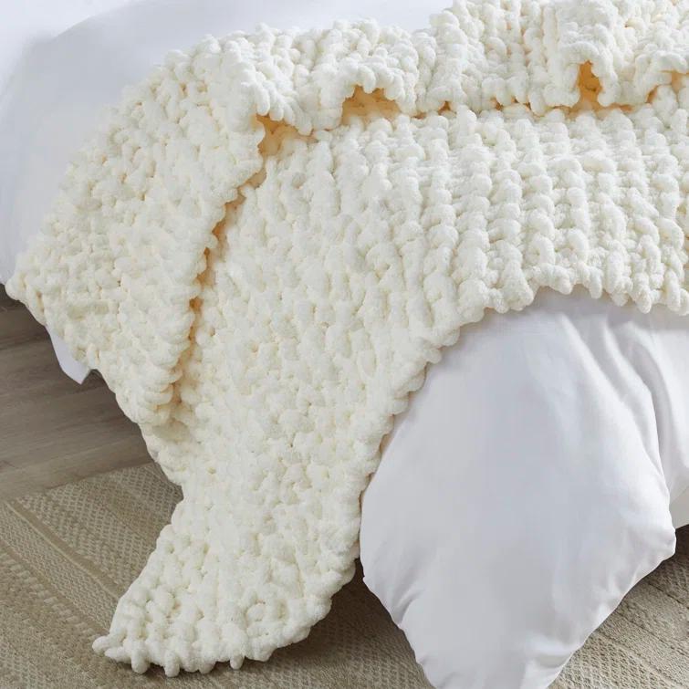 Chenille Chunky Knit Throw