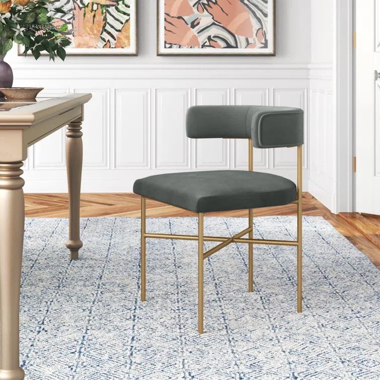 Kim 19.7'' H Velvet Upholstered Armchair