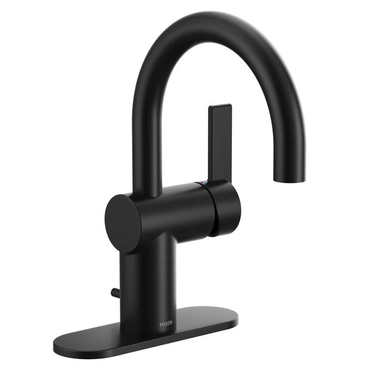 Cia Single Hole Bathroom Faucet, Modern One Handle Bathroom Sink Faucet with Drain Assembly