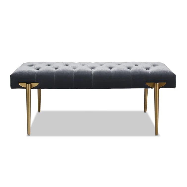 Velvet Upholstered Bench