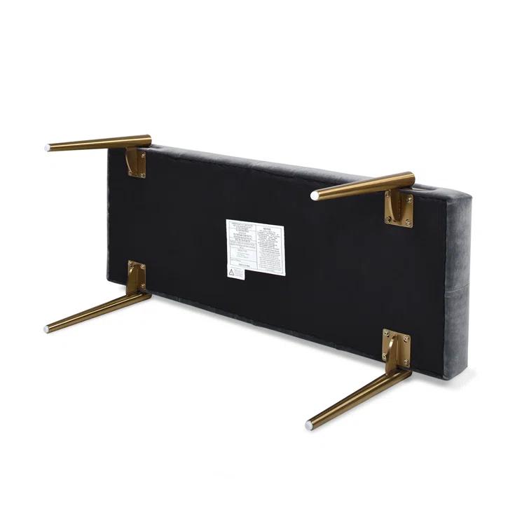 Velvet Upholstered Bench