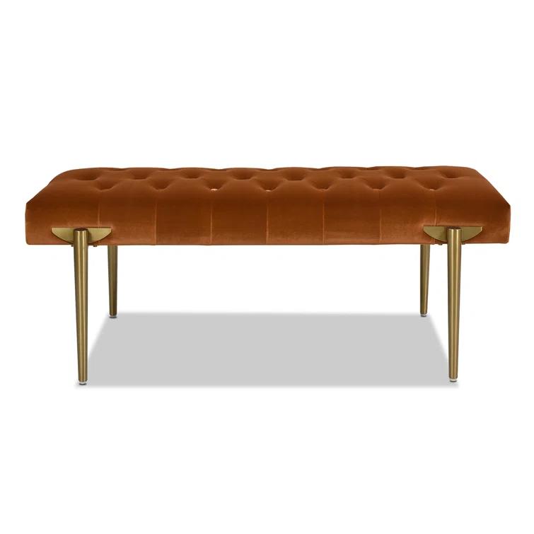 Velvet Upholstered Bench
