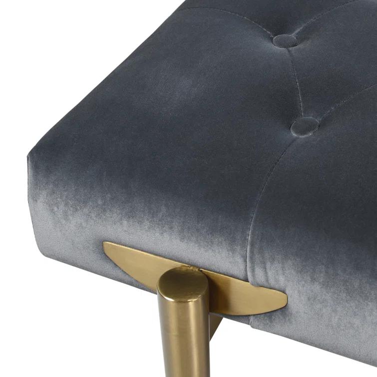 Velvet Upholstered Bench