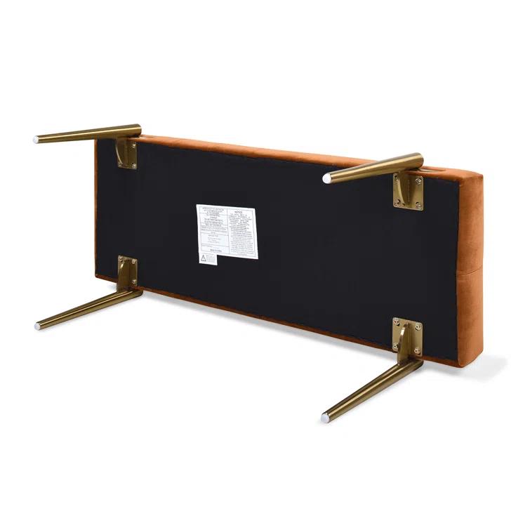 Velvet Upholstered Bench